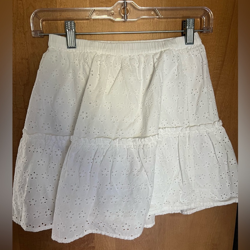 NWOT Crewcuts White Tiered Eyelet Skirt